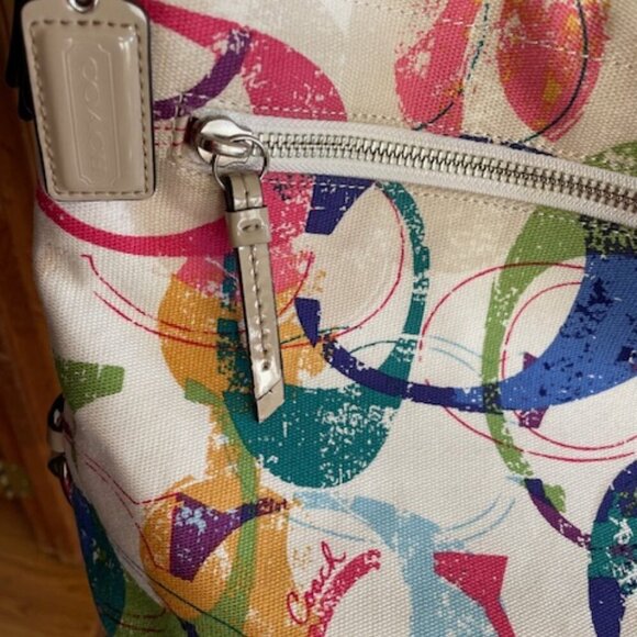 COACH Stamped Signature C Duffle Hobo Crossbody Shoulder Bag 31183E - Picture 9 of 17